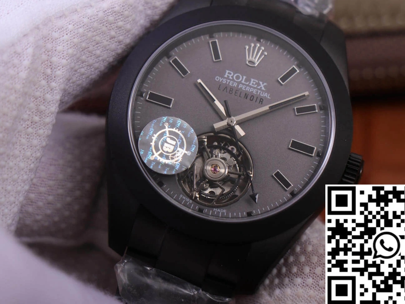 Label LNT01HS-001 JB Black case 116400 Factory Replica watch Rolex Base Noir Milgauss Design 0816
